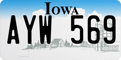 IA license plate AYW569
