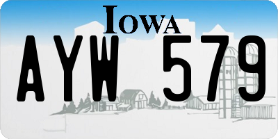 IA license plate AYW579