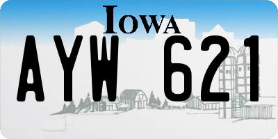 IA license plate AYW621