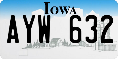 IA license plate AYW632