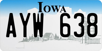 IA license plate AYW638