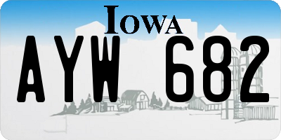 IA license plate AYW682