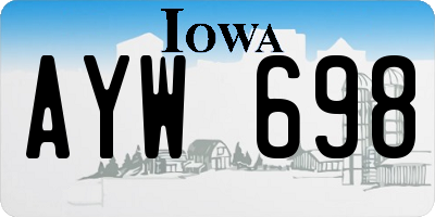 IA license plate AYW698