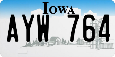 IA license plate AYW764