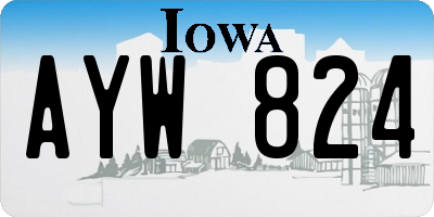 IA license plate AYW824
