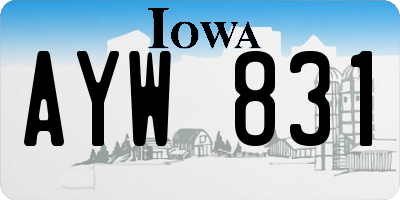 IA license plate AYW831