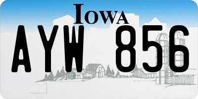 IA license plate AYW856