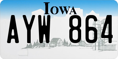 IA license plate AYW864
