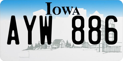 IA license plate AYW886