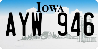 IA license plate AYW946