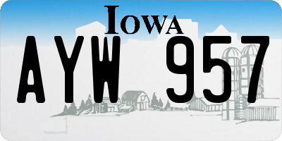 IA license plate AYW957