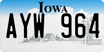 IA license plate AYW964