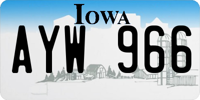 IA license plate AYW966