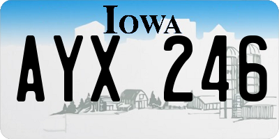 IA license plate AYX246