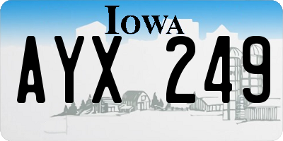 IA license plate AYX249