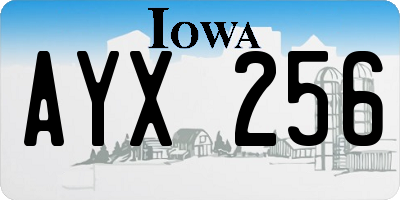 IA license plate AYX256