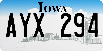 IA license plate AYX294