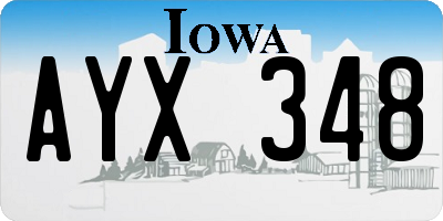 IA license plate AYX348