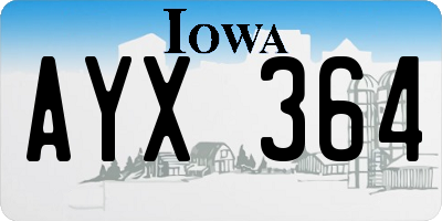 IA license plate AYX364