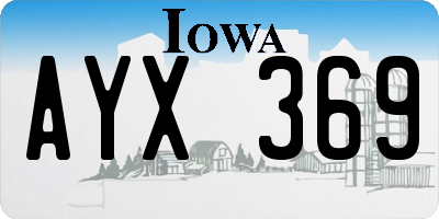 IA license plate AYX369