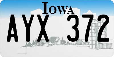 IA license plate AYX372