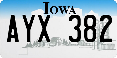 IA license plate AYX382