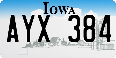 IA license plate AYX384