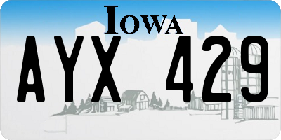 IA license plate AYX429