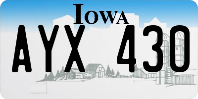 IA license plate AYX430