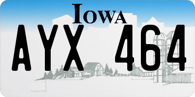 IA license plate AYX464
