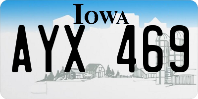 IA license plate AYX469