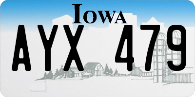 IA license plate AYX479