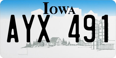 IA license plate AYX491