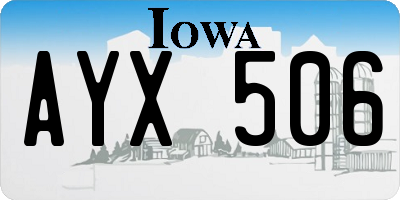 IA license plate AYX506