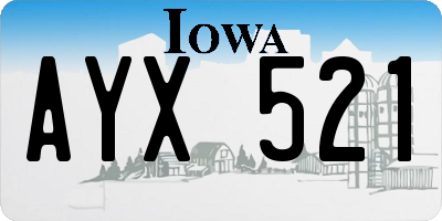IA license plate AYX521