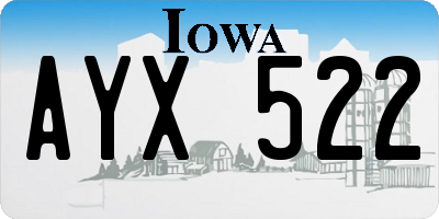 IA license plate AYX522