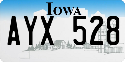 IA license plate AYX528