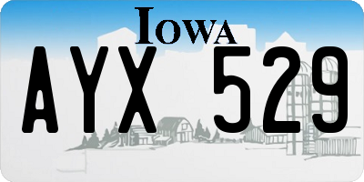 IA license plate AYX529