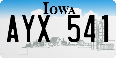 IA license plate AYX541