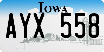 IA license plate AYX558
