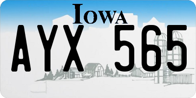 IA license plate AYX565