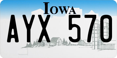 IA license plate AYX570