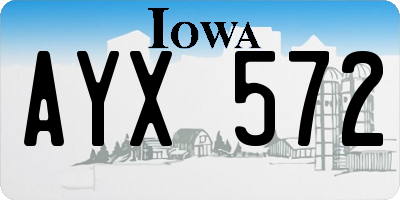 IA license plate AYX572