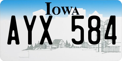 IA license plate AYX584