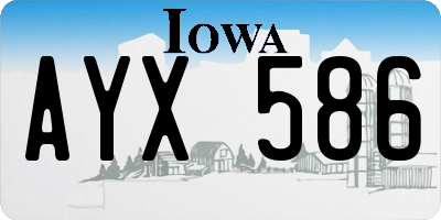 IA license plate AYX586