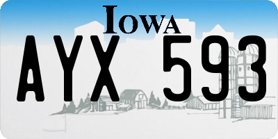 IA license plate AYX593