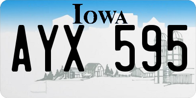 IA license plate AYX595