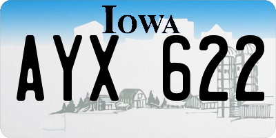 IA license plate AYX622