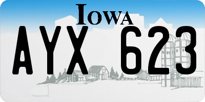 IA license plate AYX623