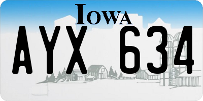 IA license plate AYX634